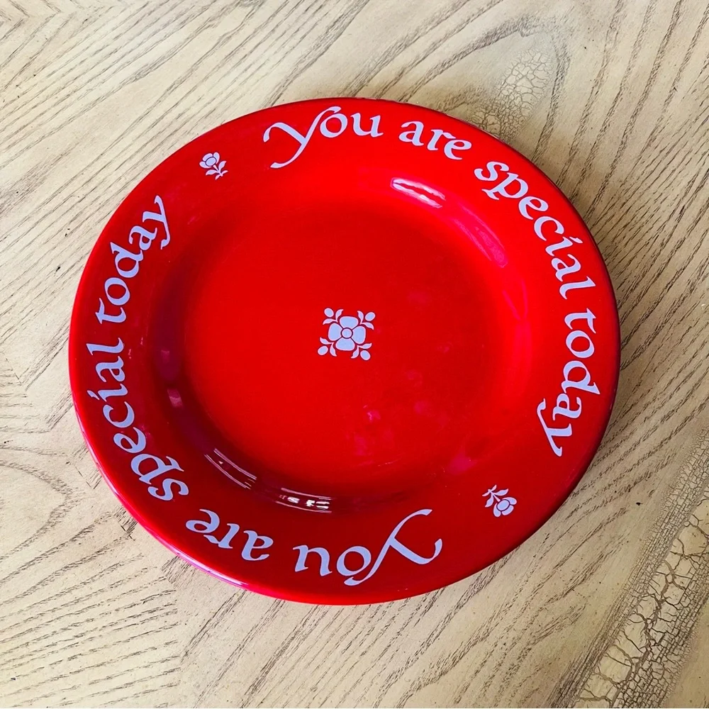 You Are Special Today Red Plate